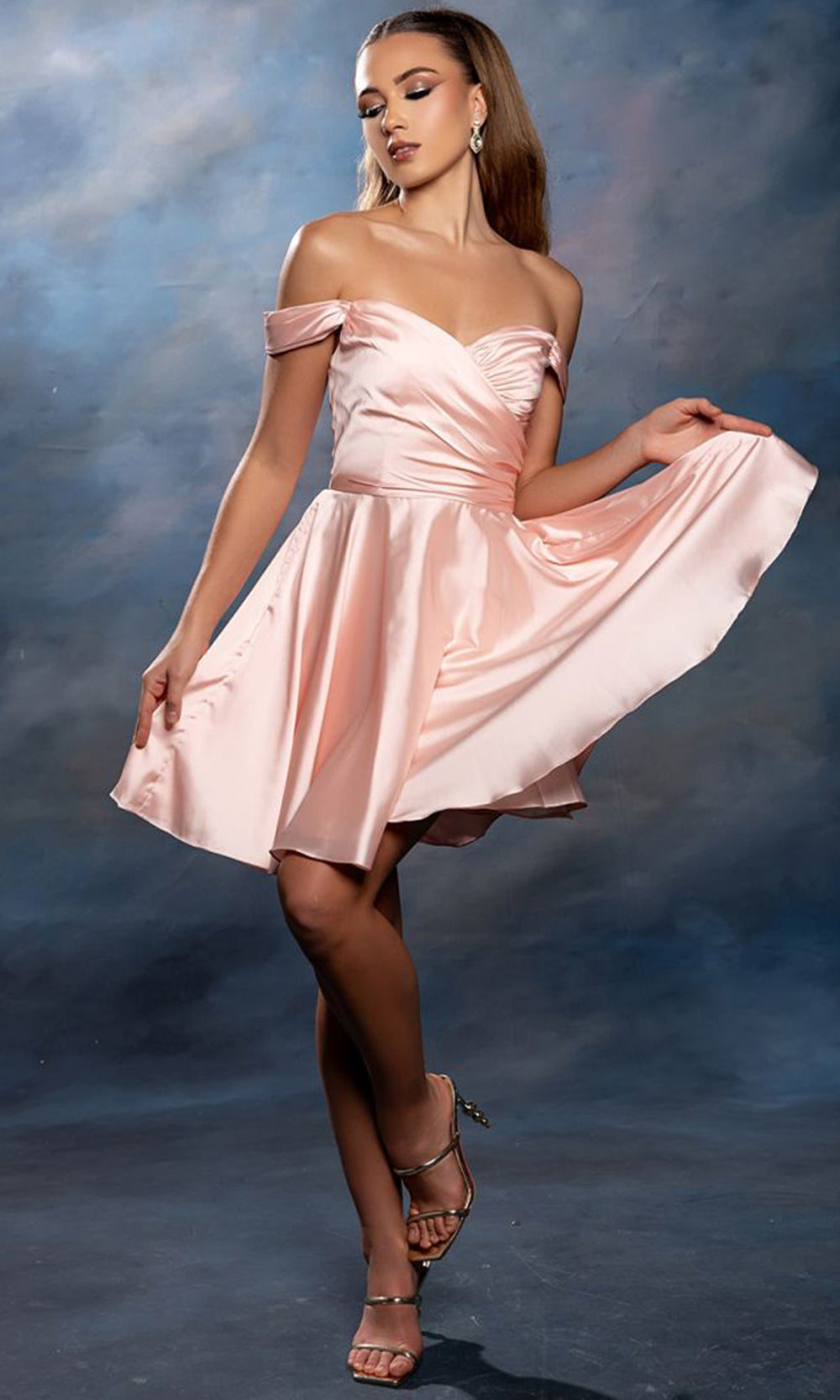 May Queen MQ2245 - Fitted A Line Evening Dress Cocktail Dresses in Pink 