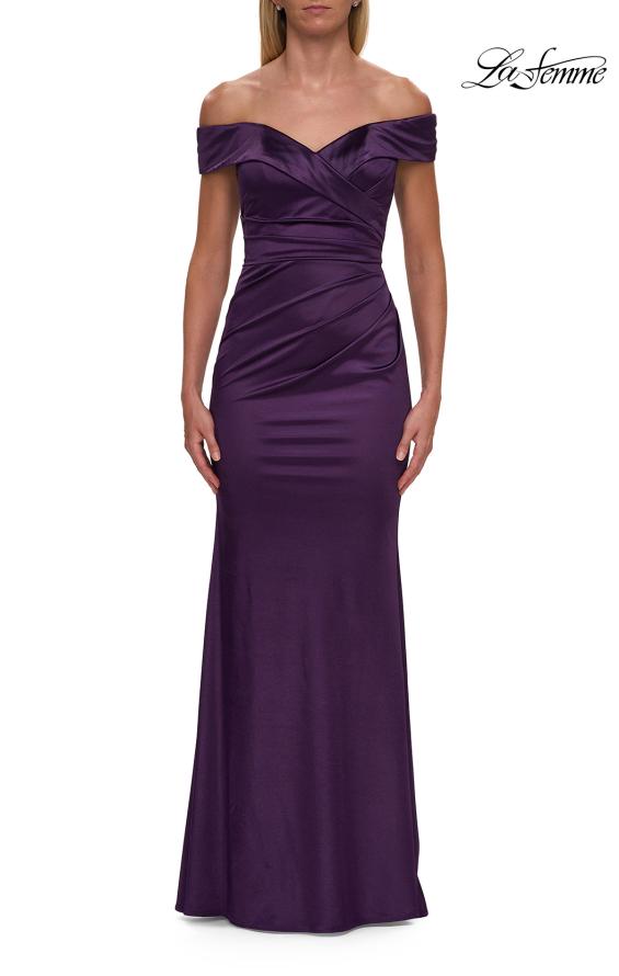 La Femme 31621 - Satin Mermaid Evening Dress