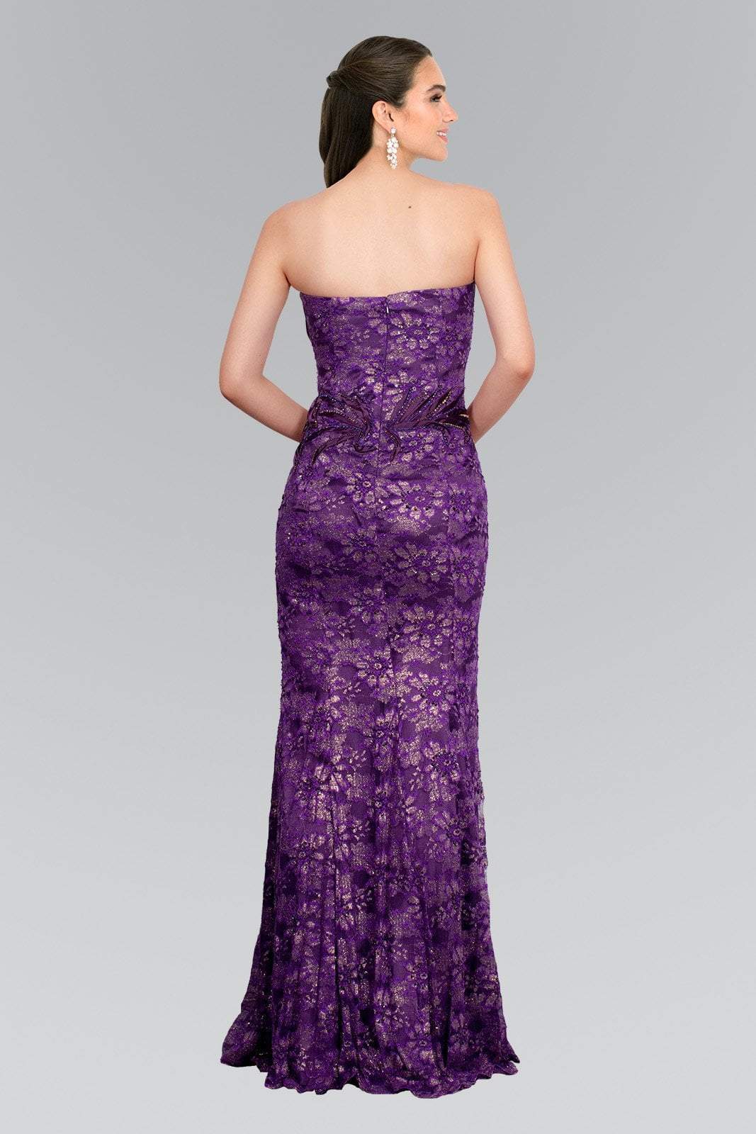 Elizabeth K - GL1006 Strapless Sweetheart Lace Long Dress Special Occasion Dress