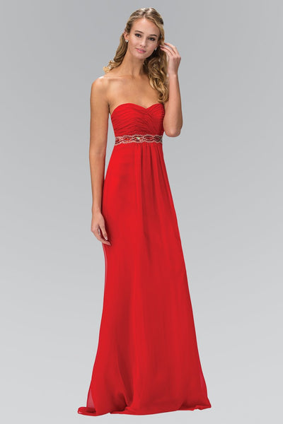 Elizabeth K - GL1016 Jewel Embellished Sweetheart A-line Dress Special Occasion Dress XS / Red