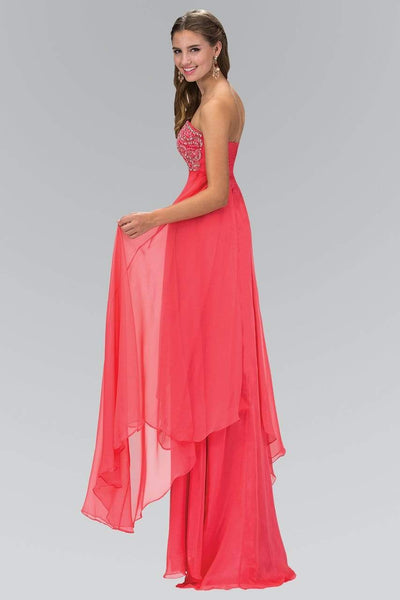 Elizabeth K - GL1061 Medallion Accented Sweetheart Chiffon Gown Special Occasion Dress