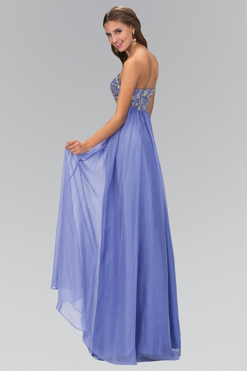 Elizabeth K - GL1069 Strapless Ornate Chiffon Empire Gown Special Occasion Dress