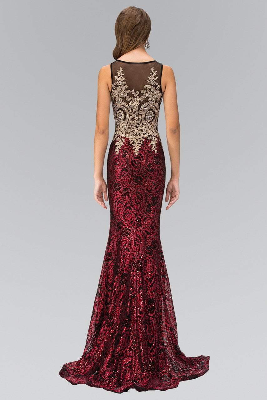 Elizabeth K - GL1319 Embellished Illusion Bateau Neck Gown Special Occasion Dress