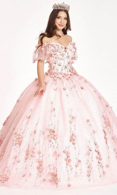 Elizabeth K GL1975 - Floral Glitter Ballgown Special Occasion Dress