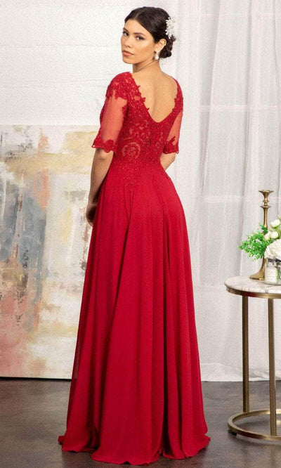 Elizabeth K GL1982 - Quarter Sleeve A-Line Evening Dress Mother of the Bride Dresses