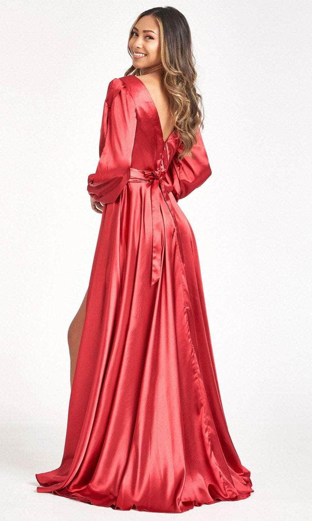 Elizabeth K GL1990 - Split Sleeve High Slit Evening Dress Special Occasion Dress
