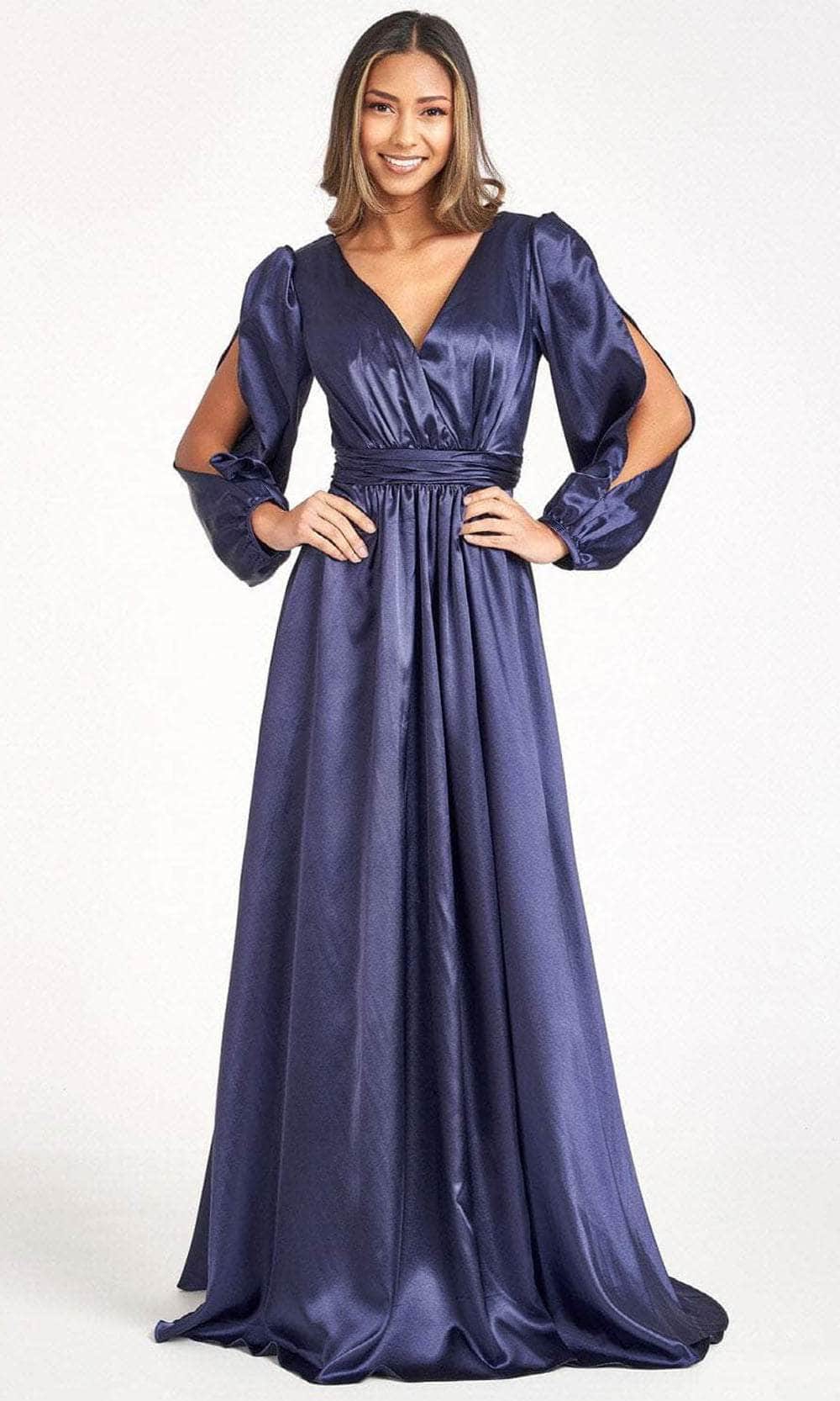 Elizabeth K GL1990 - Split Sleeve High Slit Evening Dress Special Occasion Dress
