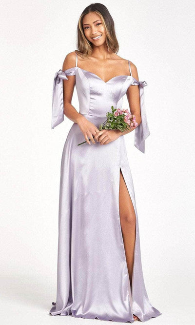 Elizabeth K GL1994 - Tie Strap Satin A-Line Prom Dress Special Occasion Dress XS / Silver