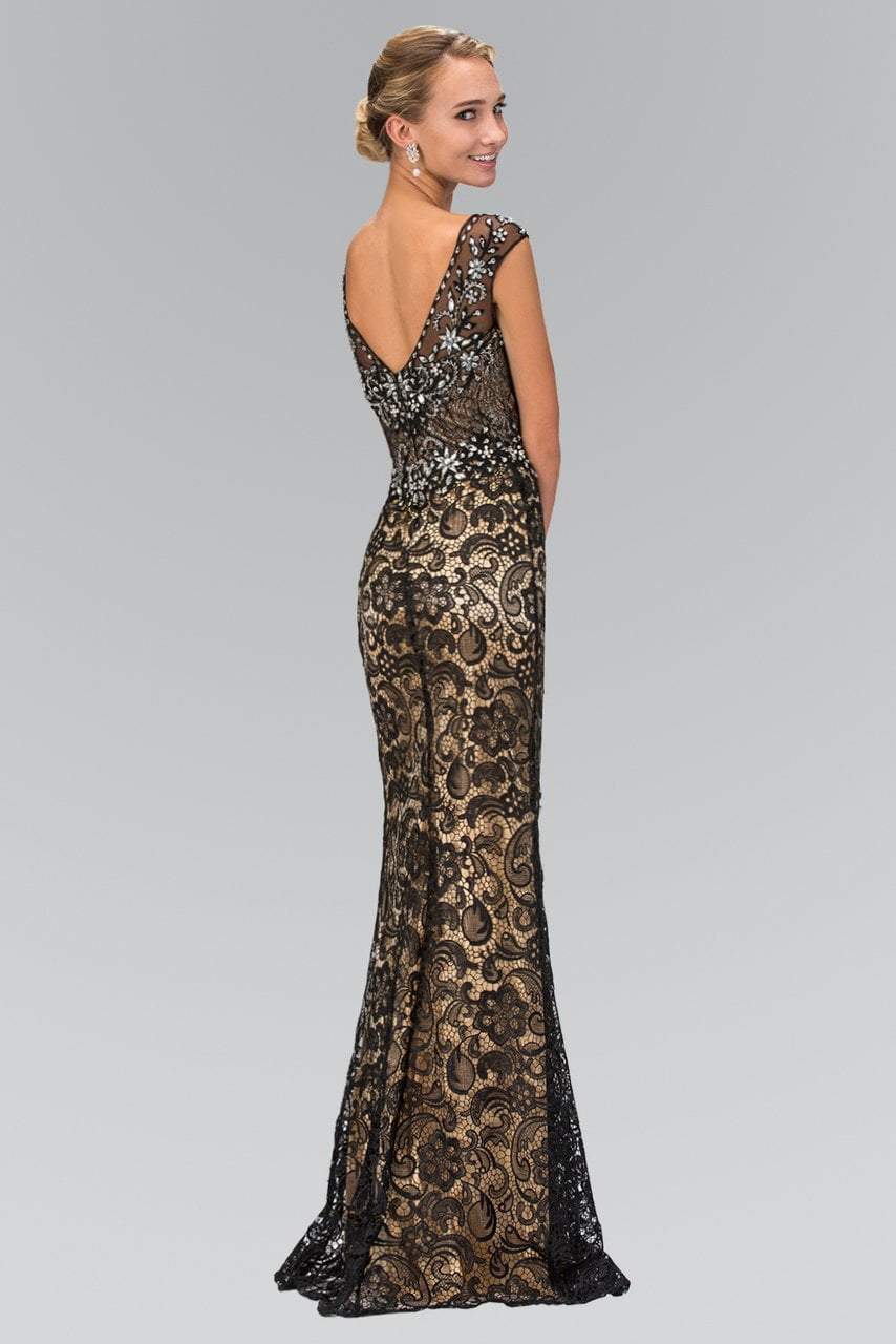 Elizabeth K - GL2059 Jeweled V-Neck Gown Special Occasion Dress