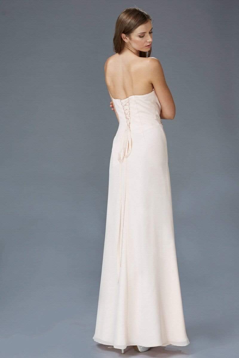 Elizabeth K - GL2060 Crystal Beaded Strapless Sweetheart A-Line Gown Bridesmaid Dresses