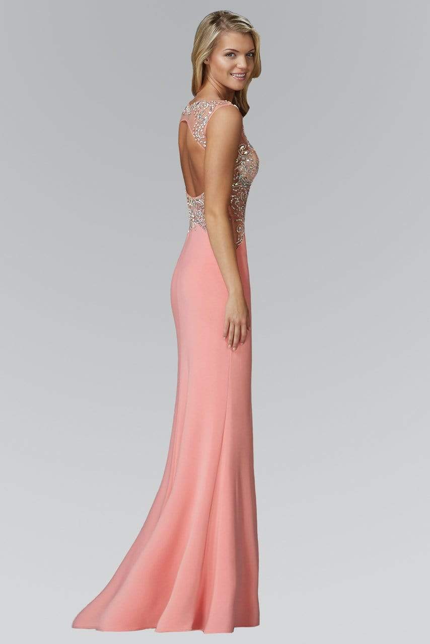 Elizabeth K - GL2128 Jewel Embellished V-Neck Gown Special Occasion Dress