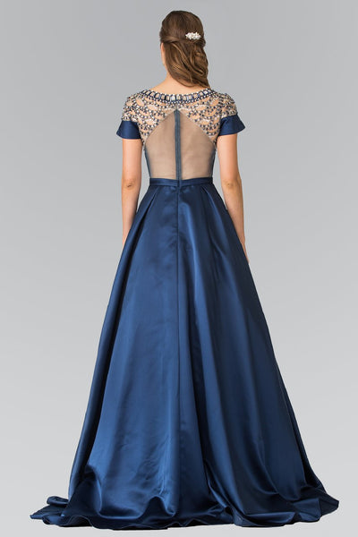 Elizabeth K - GL2215 Sheer Embellished Neckline Evening Gown Special Occasion Dress
