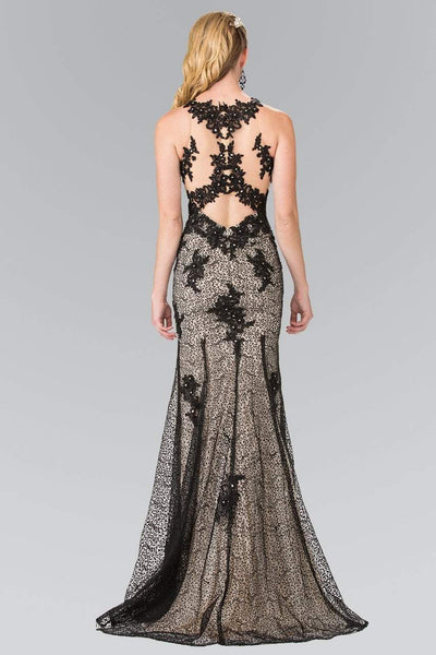 Elizabeth K - GL2220 Embroidered Halter Neck Mermaid Dress Special Occasion Dress