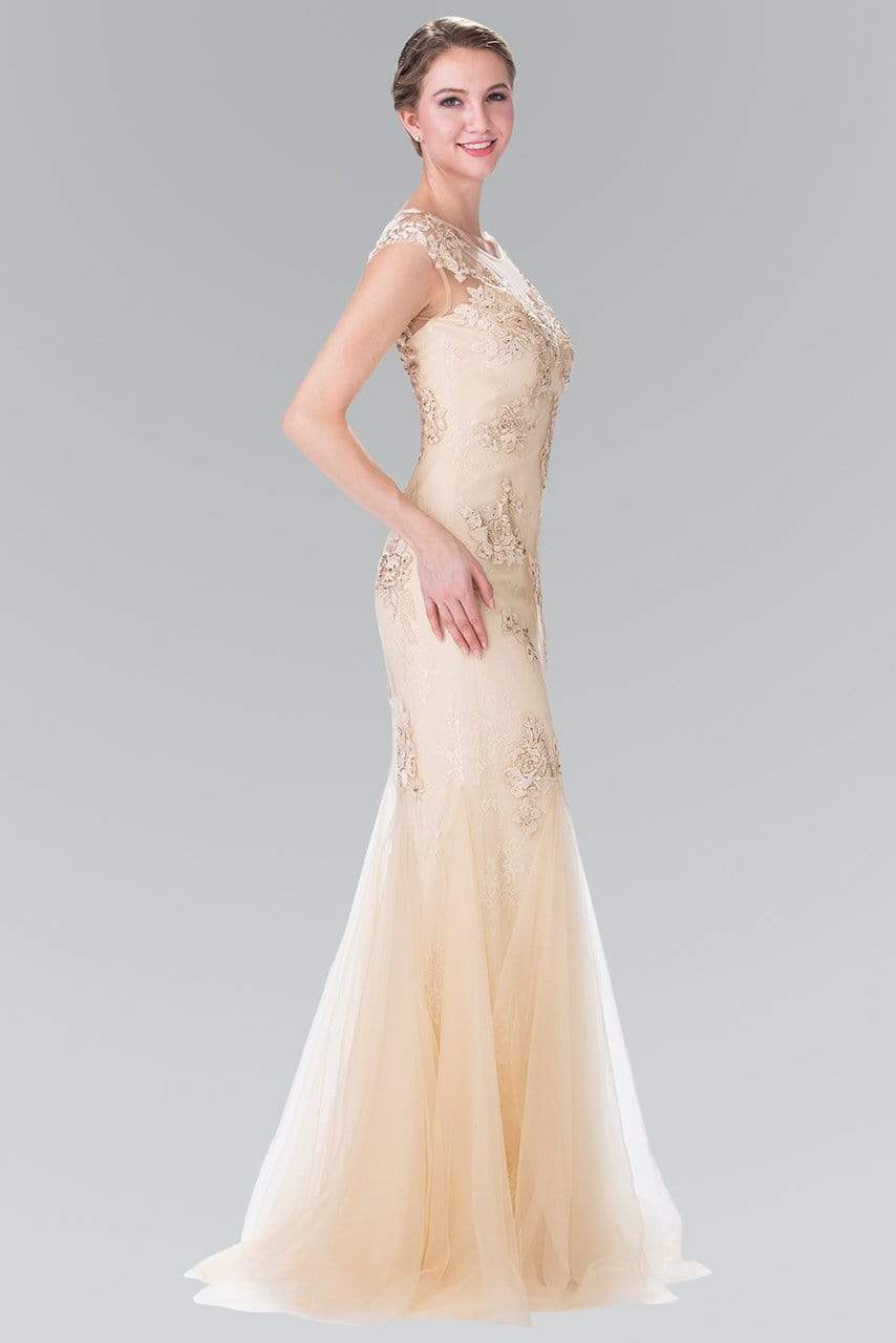 Elizabeth K - GL2276 Sleeveless Illusion Tulle Trumpet Gown Special Occasion Dress