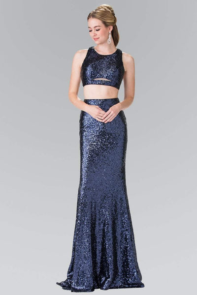 Elizabeth K - GL2333 Mock Two-Piece Sequined Sheath Gown Special Occasion Dress