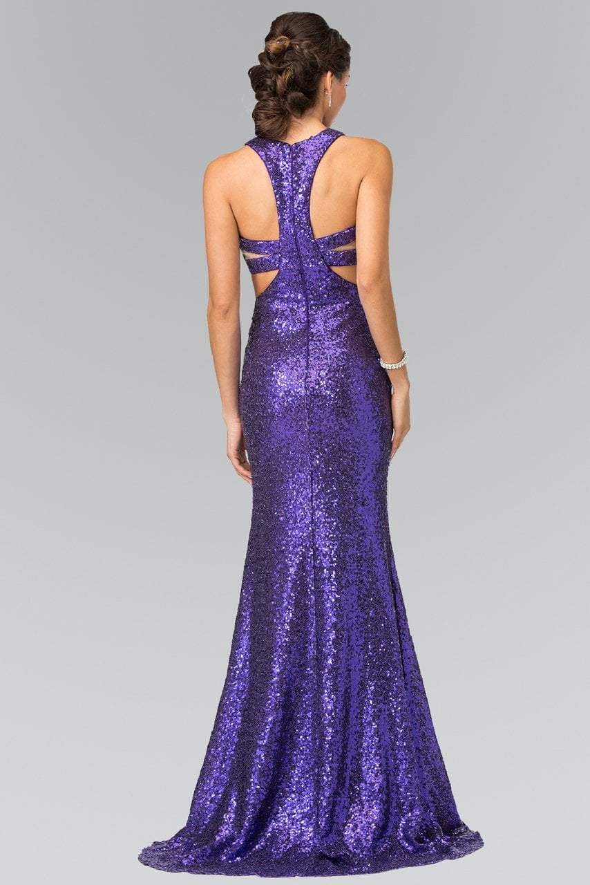 Elizabeth K - GL2333 Mock Two-Piece Sequined Sheath Gown Special Occasion Dress