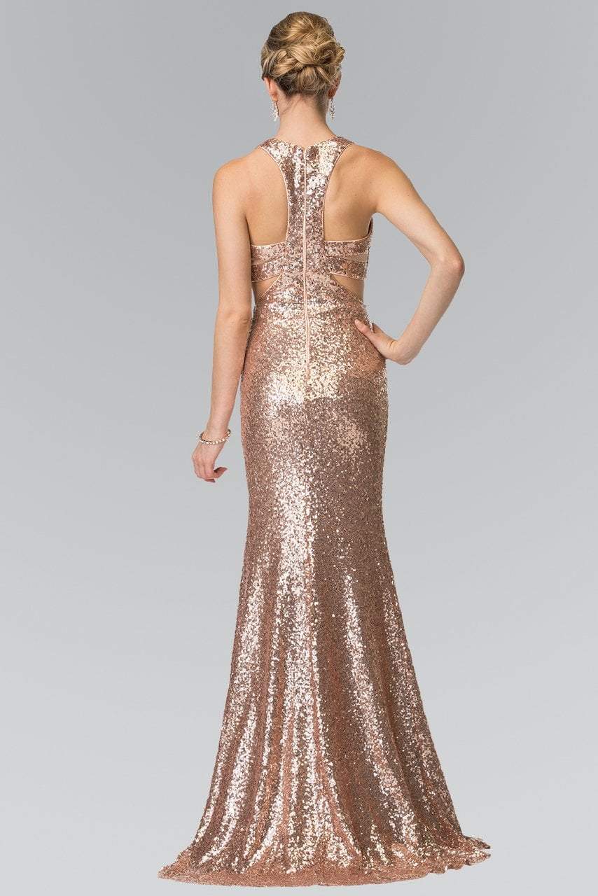 Elizabeth K - GL2333 Mock Two-Piece Sequined Sheath Gown Special Occasion Dress