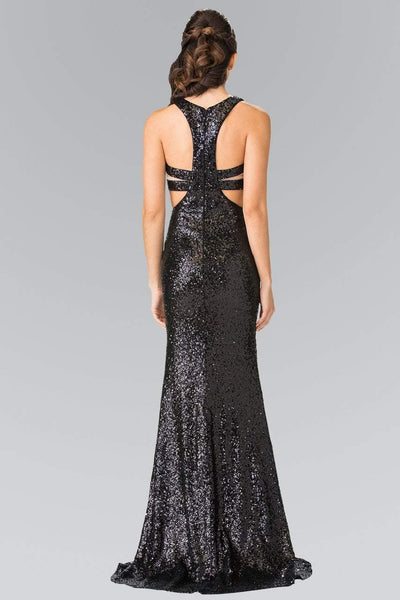 Elizabeth K - GL2333 Mock Two-Piece Sequined Sheath Gown Special Occasion Dress