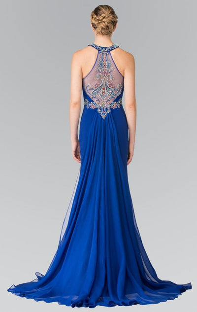 Elizabeth K - GL2358 Beaded Halter Long Gown Special Occasion Dress