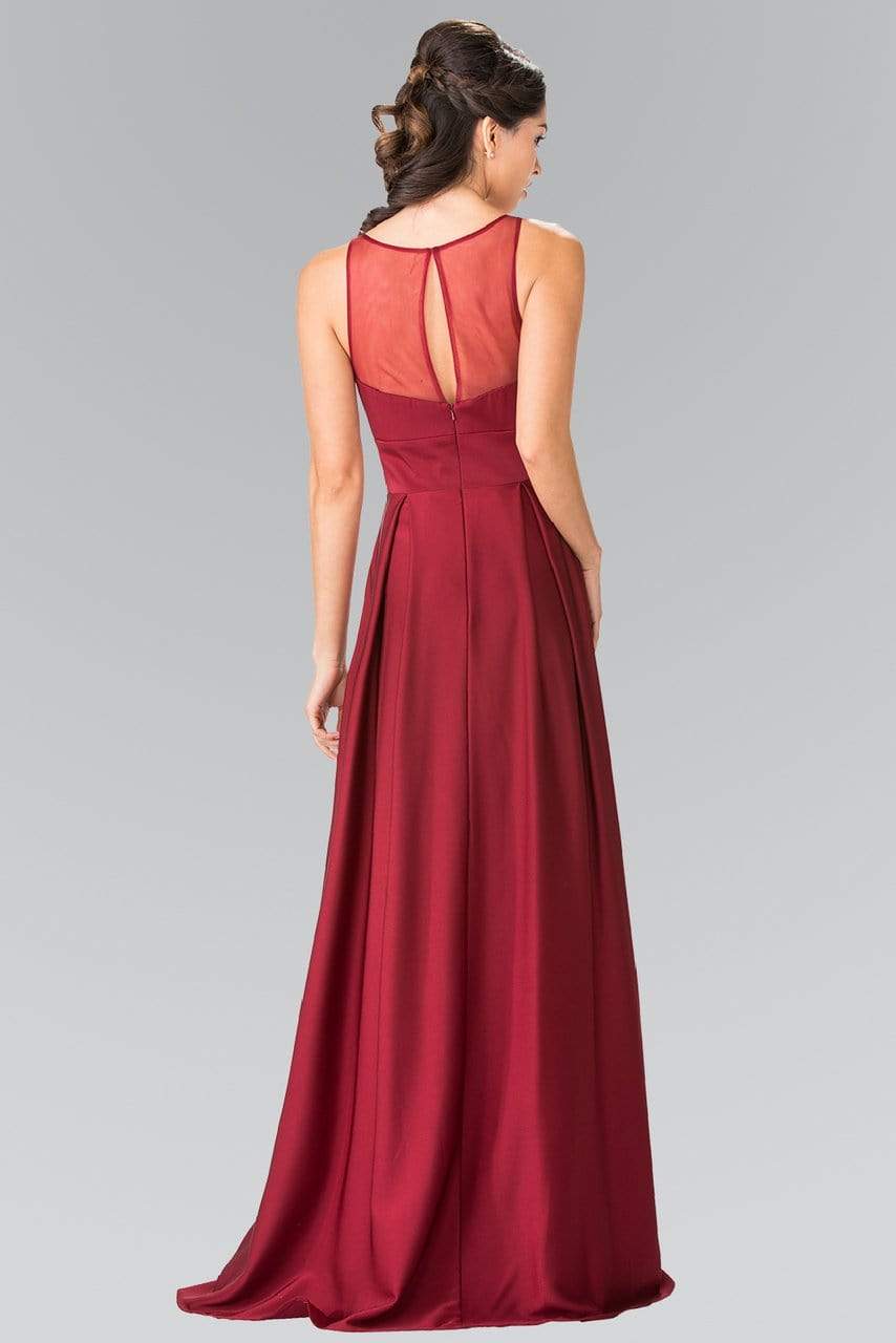 Elizabeth K - GL2365 Sleek Scoop Neck Long A-line Dress Bridesmaid Dresses