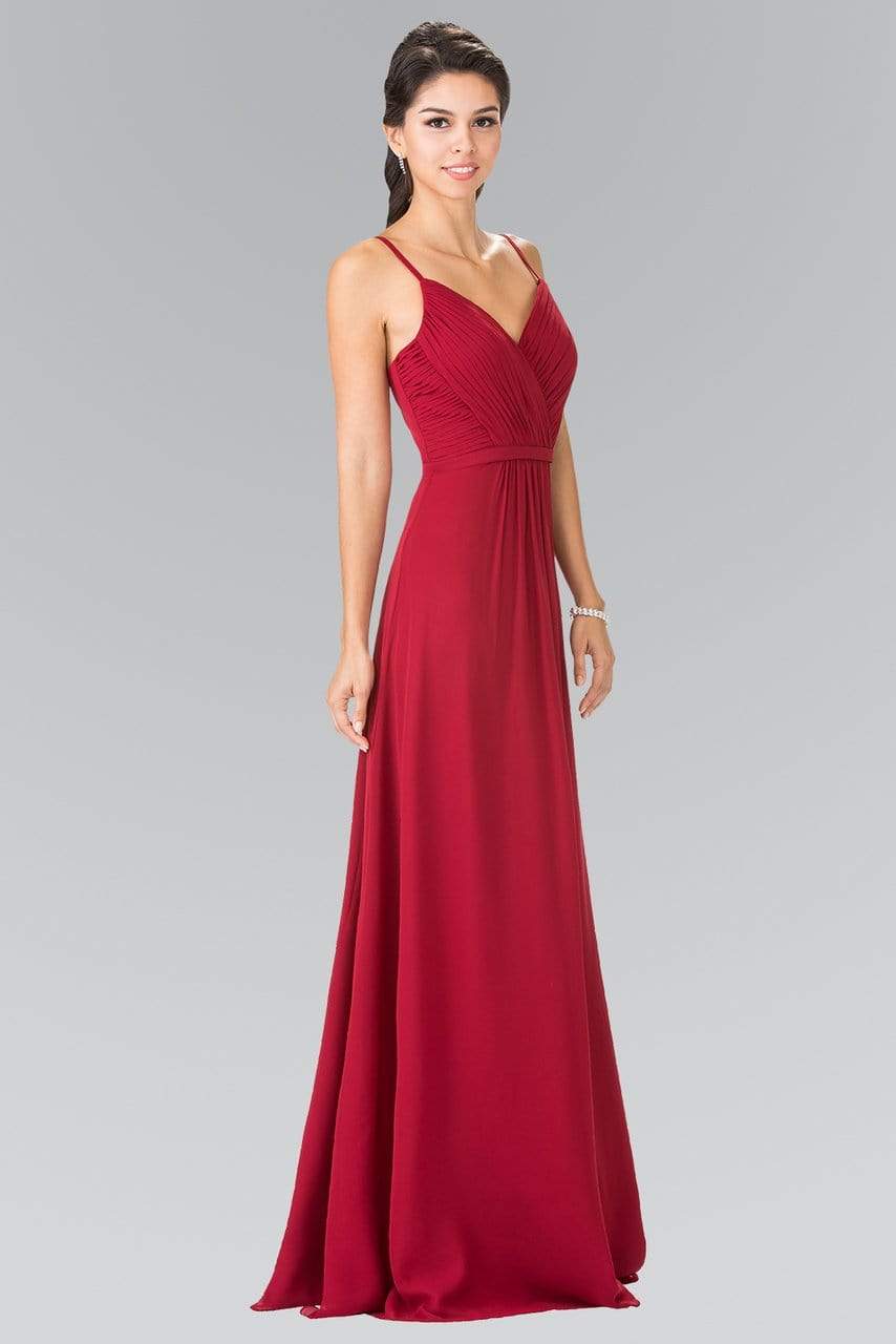 Elizabeth K - GL2374 Sweetheart Spaghetti Strap Ruched Bodice Dress Bridesmaid Dresses XS / Burgundy