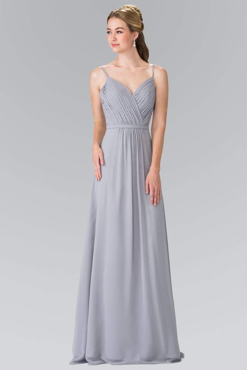 Elizabeth K - GL2374 Sweetheart Spaghetti Strap Ruched Bodice Dress Bridesmaid Dresses XS / Silver