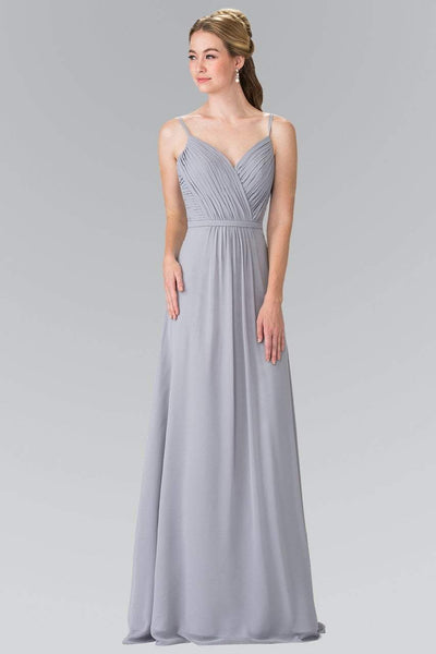 Elizabeth K - GL2374 Sweetheart Spaghetti Strap Ruched Bodice Dress Bridesmaid Dresses XS / Silver