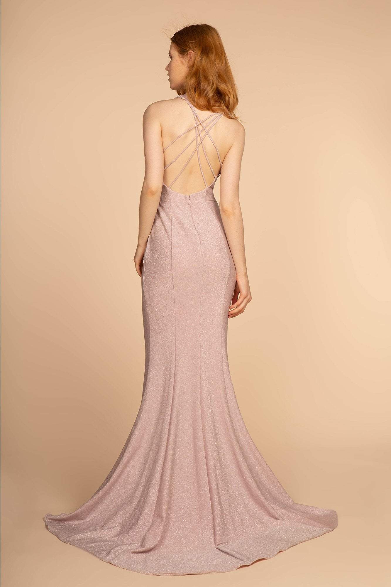 Elizabeth K - GL2549 V-neck Shimmer Fabric Mermaid Dress Special Occasion Dress