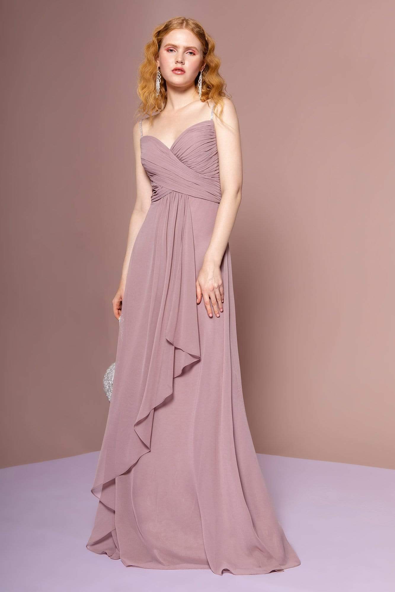 Elizabeth K - GL2666 Shirred Surplice Sweetheart Bodice Gown Bridesmaid Dresses XS / Mauve