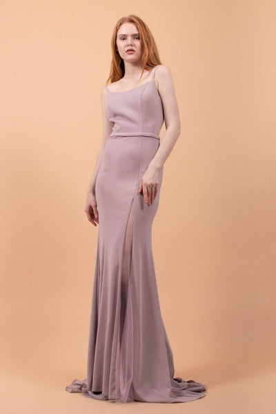 Elizabeth K - GL2670 Seamed Scoop Sheath Evening Dress Bridesmaid Dresses XS / Mauve