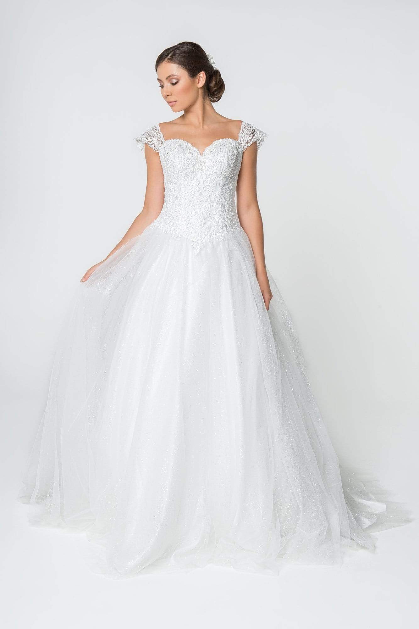 Elizabeth K - GL2817 Embellished Sweetheart Wedding Gown Wedding Dresses XS / Off White