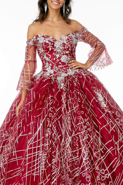 Elizabeth K - GL2911 Glitter Off-Shoulder Ballgown Quinceanera Dresses