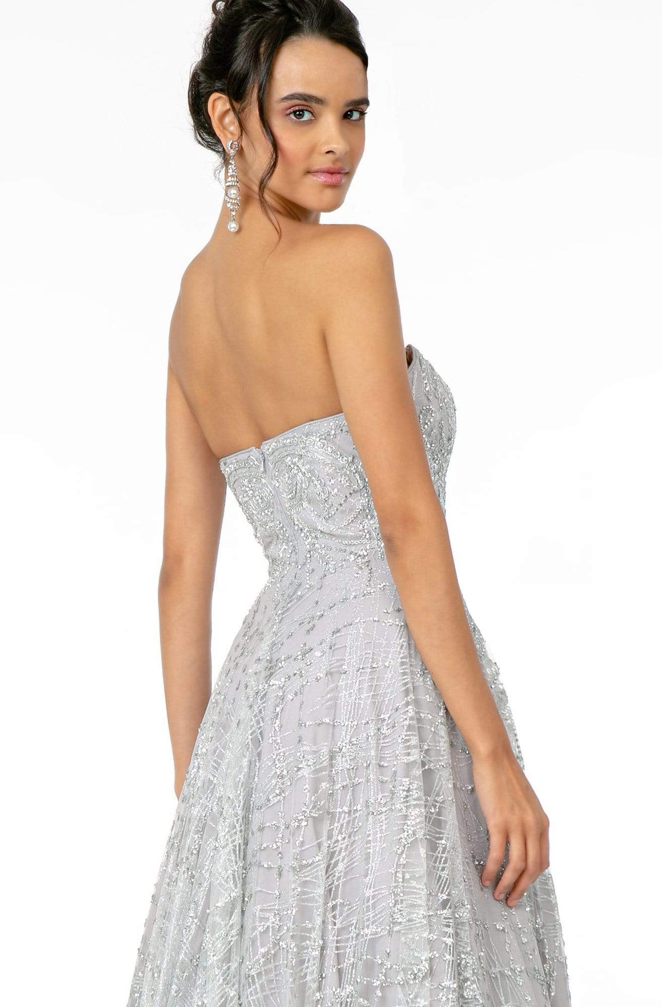 Elizabeth K - GL2921 Embellished Strapless Sweetheart A-Line Gown Prom Dresses