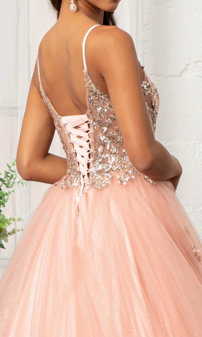 Elizabeth K GL3021 - Sleeveless Plunging V-neck Ballgown Quinceanera Dresses