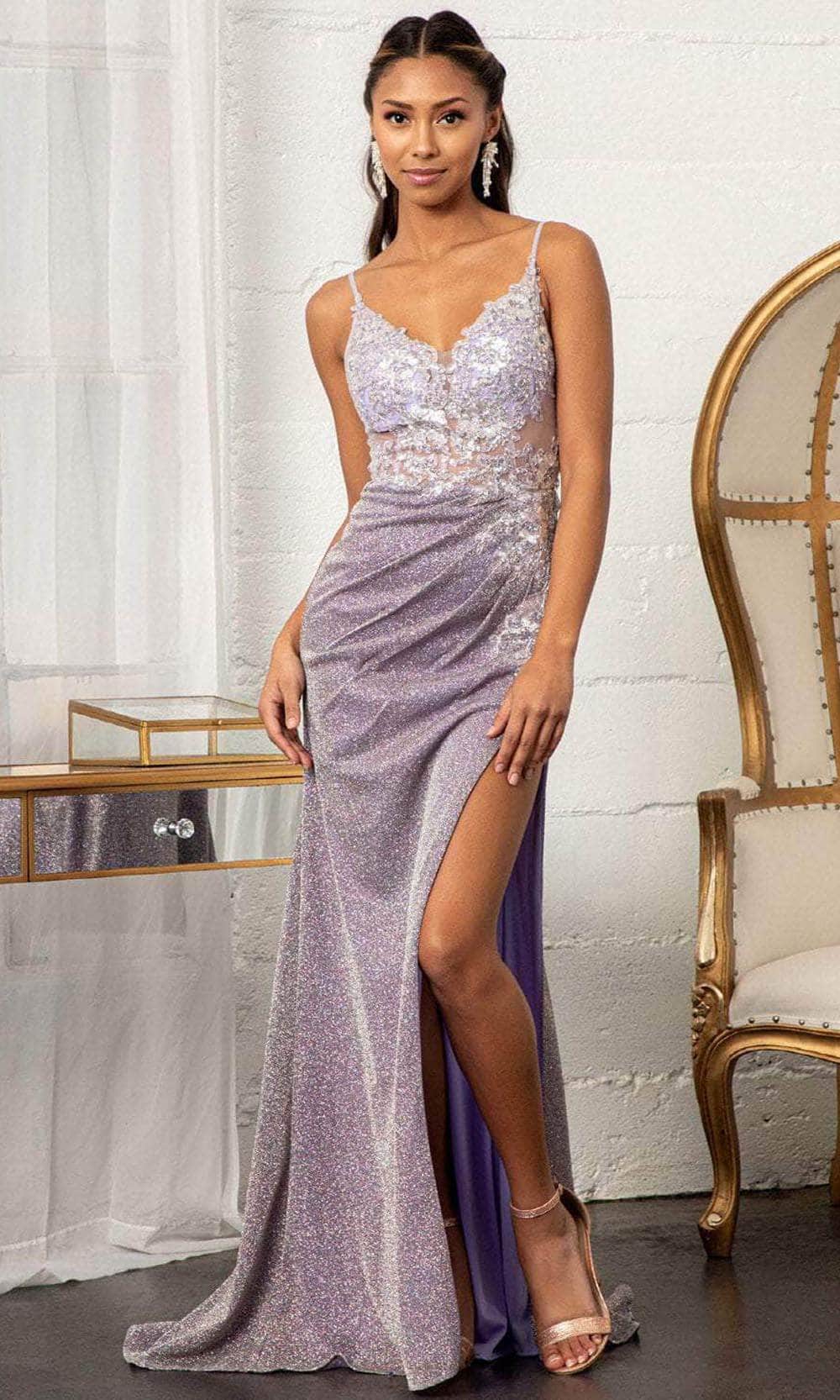 Elizabeth K GL3030 - Sequin Embroidered Prom Gown Special Occasion Dress XS / Lilac