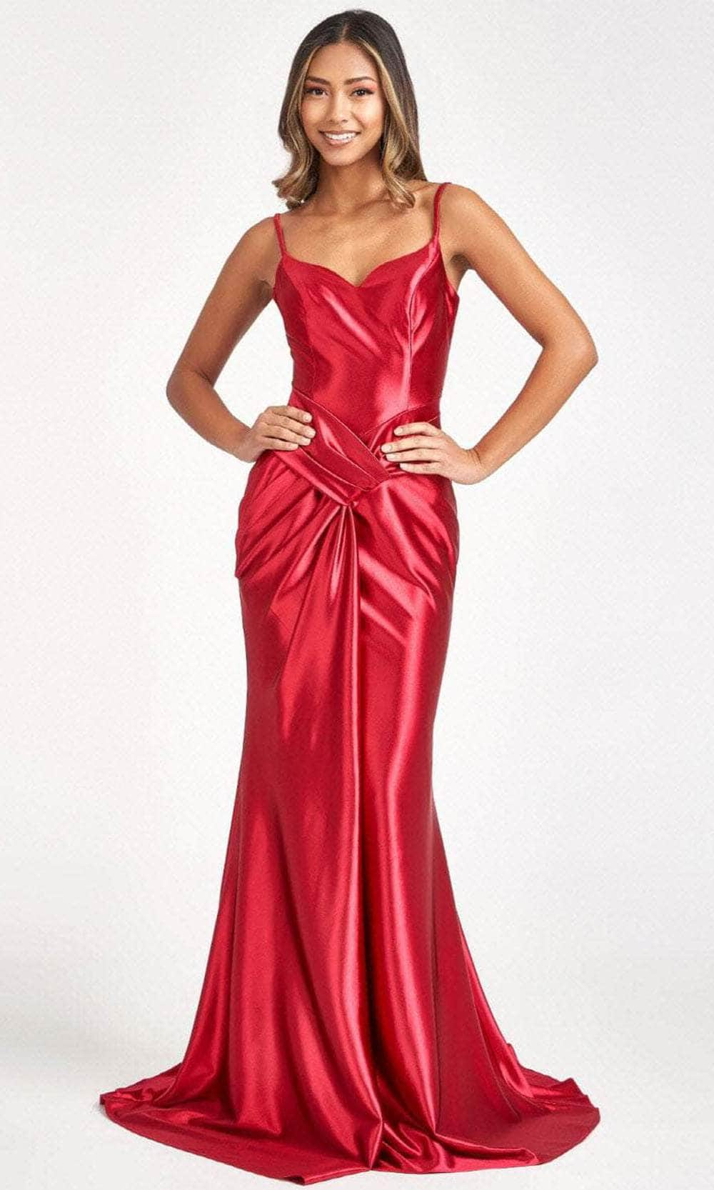 Elizabeth K GL3044 - Draped Satin Mermaid Prom Dress Special Occasion Dress