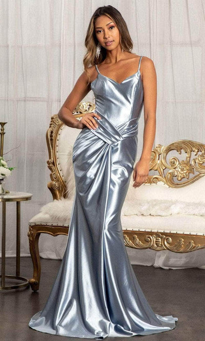 Elizabeth K GL3044 - Draped Satin Mermaid Prom Dress Special Occasion Dress