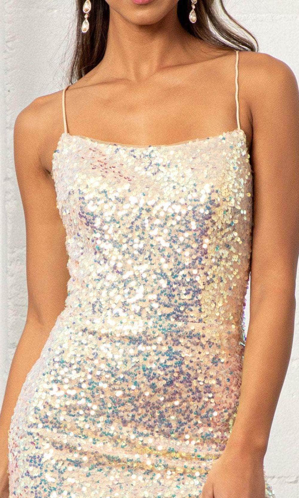 Elizabeth K GL3051 - Sleeveless Sequined Evening Gown Special Occasion Dress