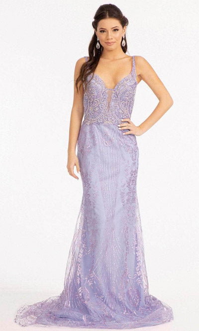 Elizabeth K GL3069 - Sleeveless Embellished Evening Gown Special Occasion Dress XS / Lilac