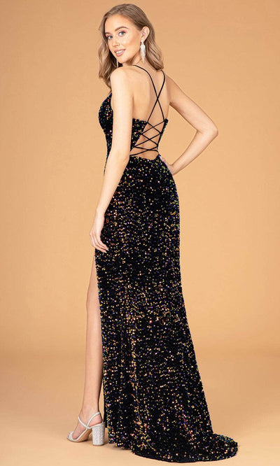 Elizabeth K GL3081 - Sequined Cowl Prom Gown Special Occasion Dress