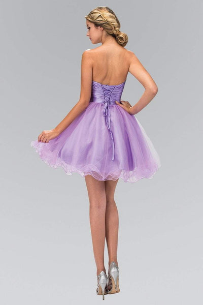 Elizabeth K - GS1350 Strapless Ruched Satin Empire Waist Dress Bridesmaid Dresses