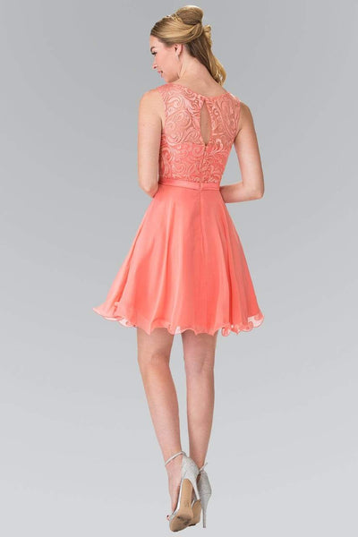 Elizabeth K - GS2314 Sleeveless Lace Bodice A-Line Short Dress Special Occasion Dress