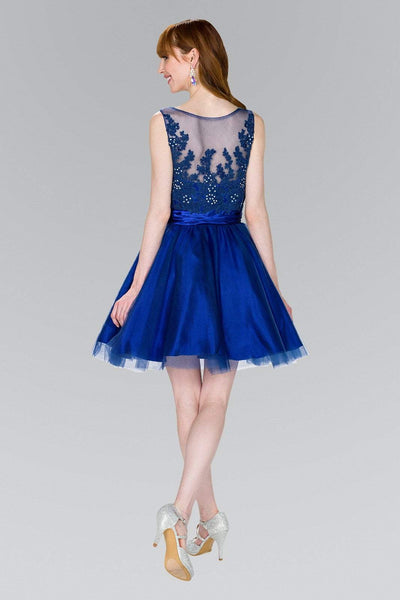 Elizabeth K - GS2414 Sparkly Beaded Lace Bodice Tulle Cocktail Dress Special Occasion Dress