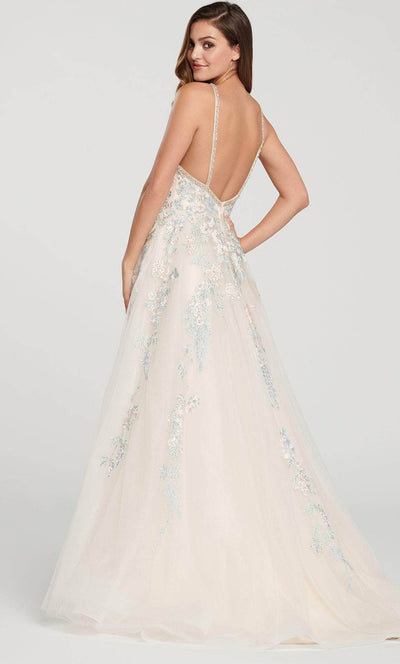Ellie Wilde EW119010 - Sleeveless Beaded Evening Gown Evening Dresses