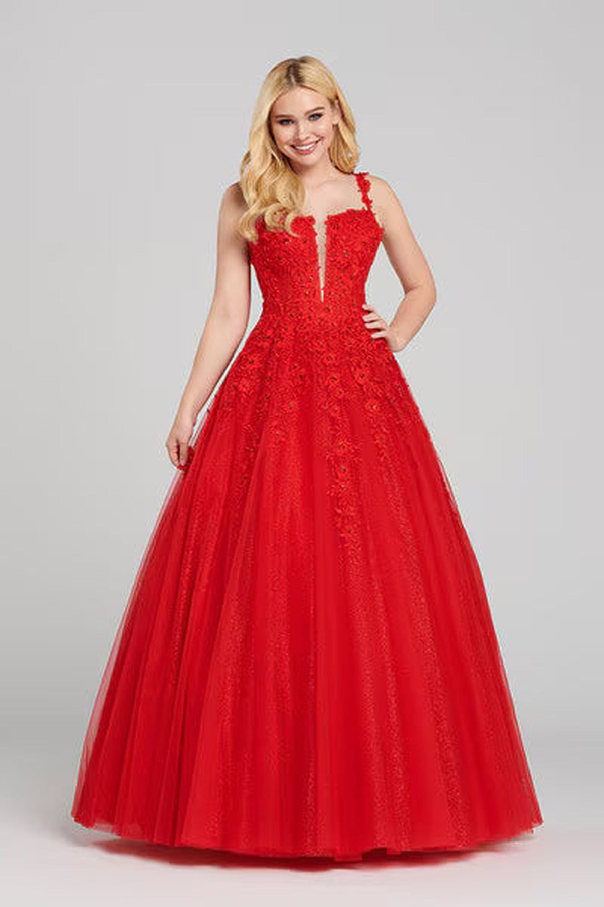 Ellie Wilde EW120014 - Lace Applique Prom Dress