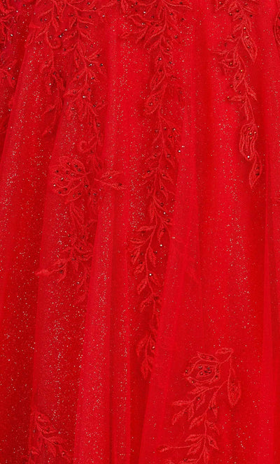 Ellie Wilde EW122076 - Laced V-Neck Evening Dress Evening Dresses