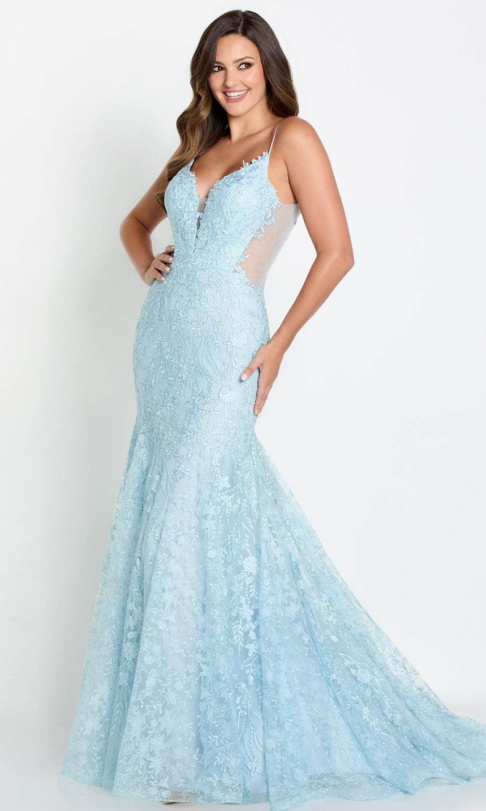 Ellie Wilde EW34093 - Lace Applique Trumpet Prom Dress Prom Dresses