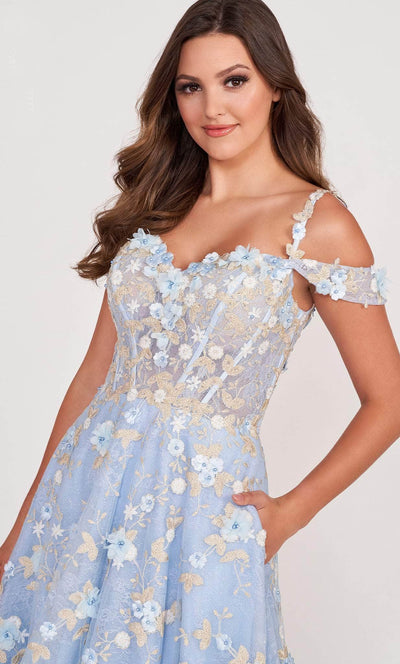 Ellie Wilde EW34122 - Floral Dreamy Embroidered A-line Dress Prom Dresses