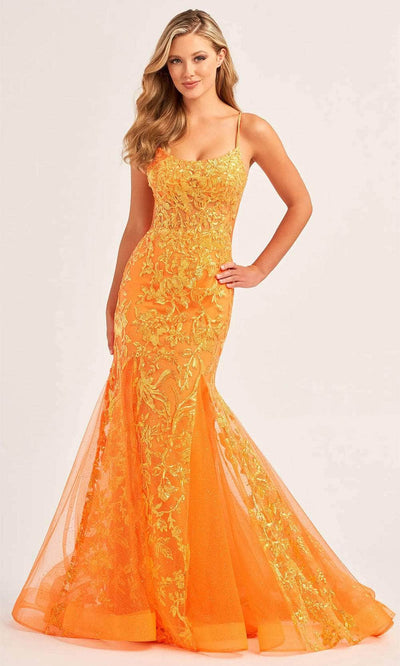 Ellie Wilde EW35008 - Scoop Mermaid Evening Dress Evening Dresses 00 / Orange