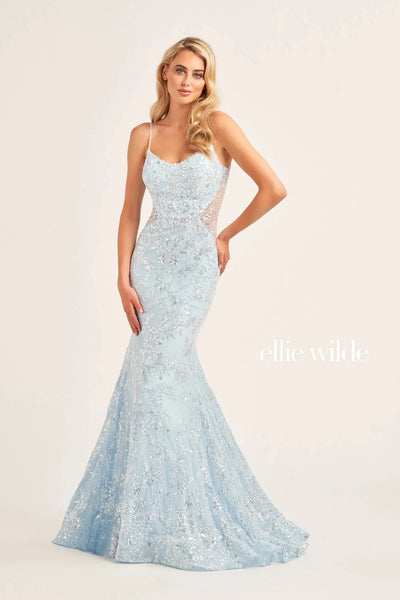 Ellie Wilde EW35015 - Floral Sequin Evening Dress